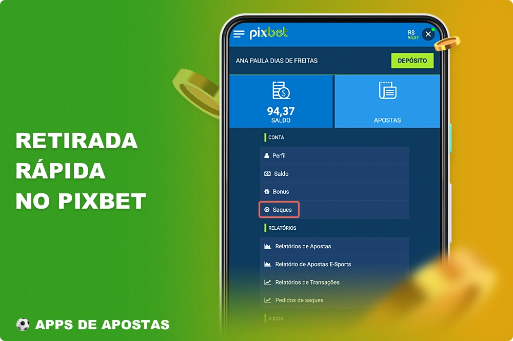 pixbet retirada